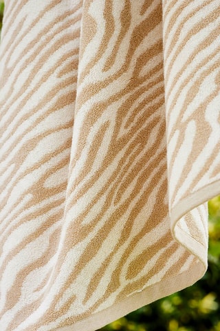 Drap de bain Zèbre - Taupe - 90 x 180 cm