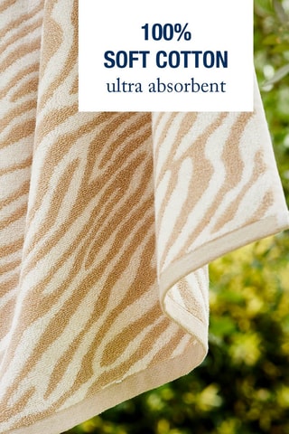 Drap de bain Zèbre - Taupe - 90 x 180 cm