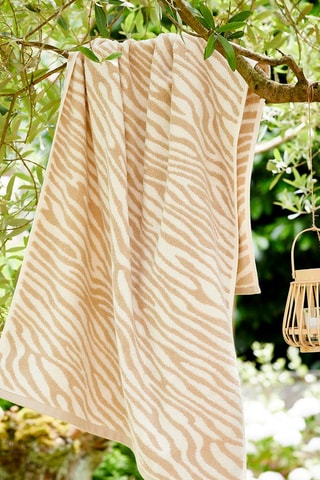 Drap de bain Zèbre - Taupe - 90 x 180 cm