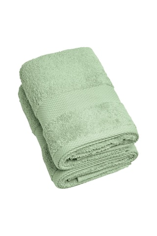 2 serviettes de toilette - 50 x 100 cm - Vert prairie