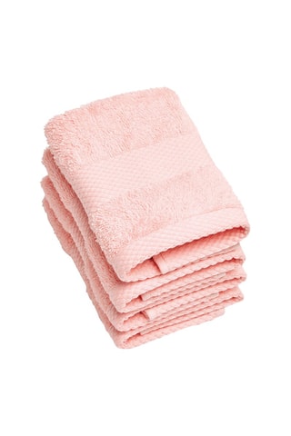 4 serviettes invité - Saumon - 30 x 30 cm 