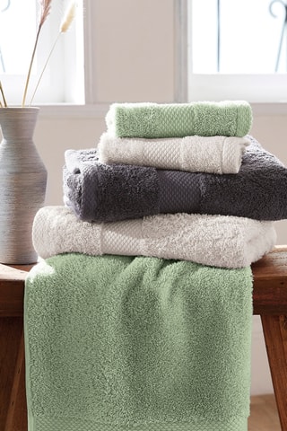 4 gants de toilette - Vert amande