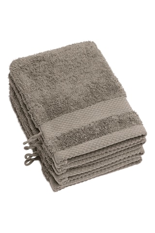 4 gants de toilette - Marron