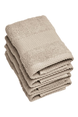 4 serviettes invités - Taupe - 30 x 30 cm