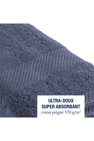 2 serviettes invités - Bleu marine