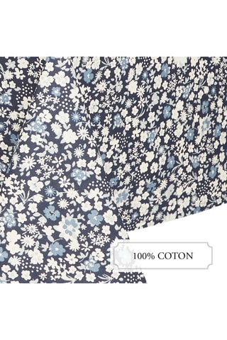 Nappe antitache rectangulaire Fleurs de nuit - Bleu