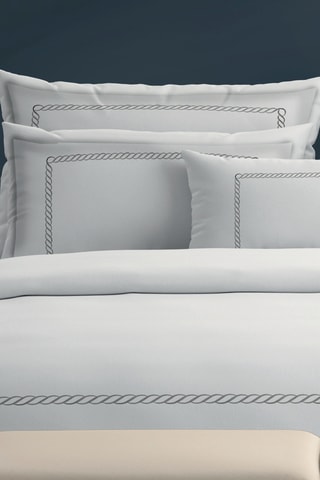 2 taies d'oreiller en satin de coton Eclat de soie - 80 fils/cm² - Gris