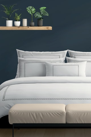 2 taies d'oreiller en satin de coton Eclat de soie - 80 fils/cm² - Gris