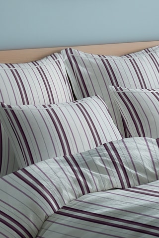 2 taies d'oreiller en satin de coton Elsa - 80 fils/cm² - Mauve