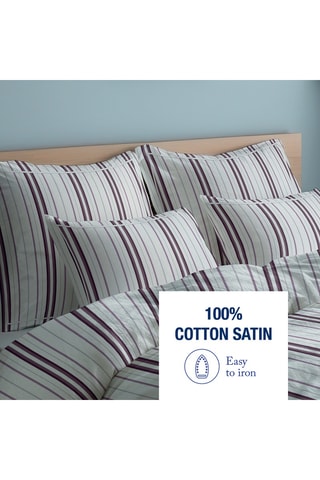 2 taies d'oreiller en satin de coton Elsa - 80 fils/cm² - Mauve