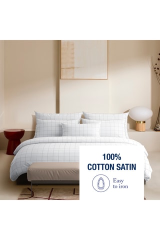 2 taies d'oreiller en satin de coton Noa - 80 fils/cm² - Blanc