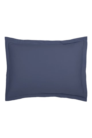 2 taies d'oreiller en satin de coton Uni - 80 fils/cm² - Bleu