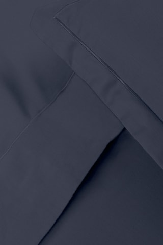 2 taies d'oreiller en satin de coton Uni - 80 fils/cm² - Bleu