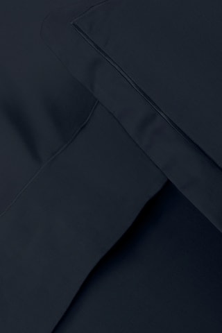 2 taies d'oreiller en satin de coton Uni - 80 fils/cm² - Bleu foncé