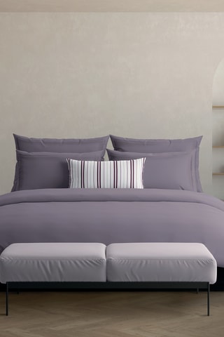 2 taies d'oreiller en satin de coton Uni - 80 fils/cm² - Lilas