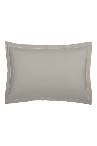 2 taies d'oreiller en satin de coton Uni - 80 fils/cm² - Taupe