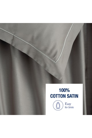 2 taies d'oreiller en satin de coton Uni - 80 fils/cm² - Taupe