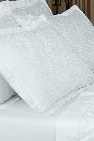 2 taies d'oreiller en satin de coton Mélodie impériale - 160 fils/cm² - Blanc