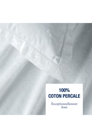 2 taies d'oreiller en satin de coton Mélodie impériale - 160 fils/cm² - Blanc