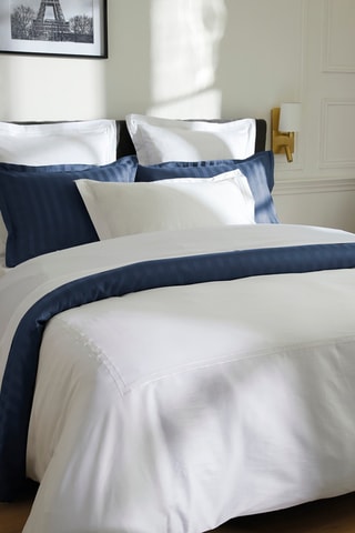 2 taies d'oreiller en satin de coton Antibes - 80 fils/cm² - Blanc