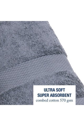 2 serviettes de toilette - Bleu - 50 x 100 cm