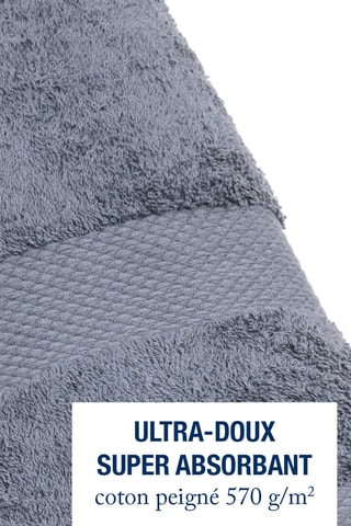 2 serviettes de toilette - Bleu - 50 x 100 cm