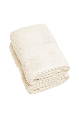 2 serviettes de toilette - Ivoire - 50 x 100 cm