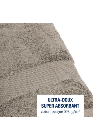 2 serviettes de toilette - Marron - 50 x 100 cm