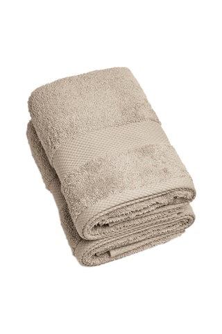 2 serviettes de toilette - Taupe - 50 x 100 cm