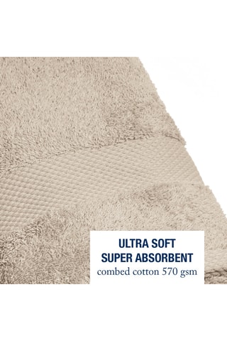 2 serviettes de toilette - Taupe - 50 x 100 cm