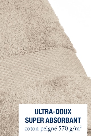 2 serviettes de toilette - Taupe - 50 x 100 cm