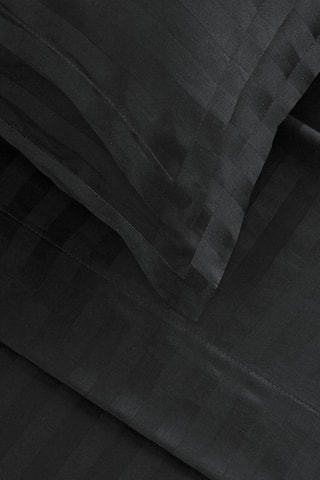 Drap plat en satin de coton - 80 fils/cm² - Noir