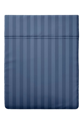 Drap plat en satin de coton - 80 fils/cm² - Bleu