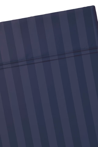 Drap plat en satin de coton - 80 fils/cm² - Bleu foncé