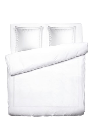 Parure de couette en satin de coton Antibes - 80 fils/cm² - Blanc