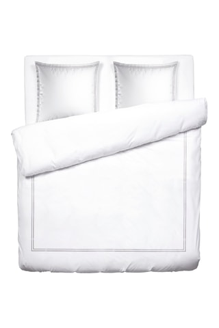 Parure de couette en satin de coton Antibes - 80 fils/cm² - Gris