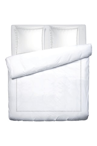 Parure de couette en satin de coton Eclat de soie - 80 fils/cm² - Gris