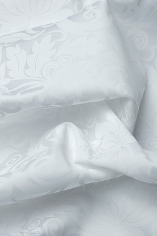 Parure de couette en satin de coton Mélodie impériale - 80 fils/cm² - Blanc
