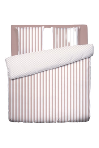 Parure de couette en satin de coton Chloé - 80 fils/cm² - Vieux rose