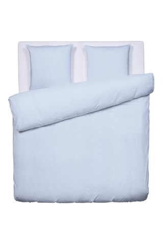 Parure de couette en percale de coton Toulouse - 80 fils/cm² - Ciel