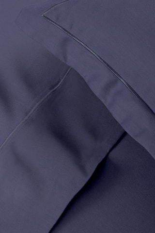 Parure de draps en satin de coton Uni - 80 fils/cm² - Bleu