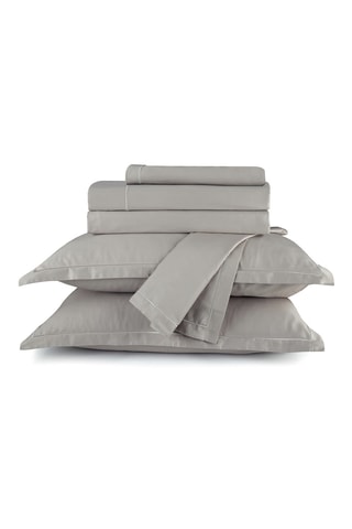 Parure de draps en satin de coton Uni - 80 fils/cm² - Taupe