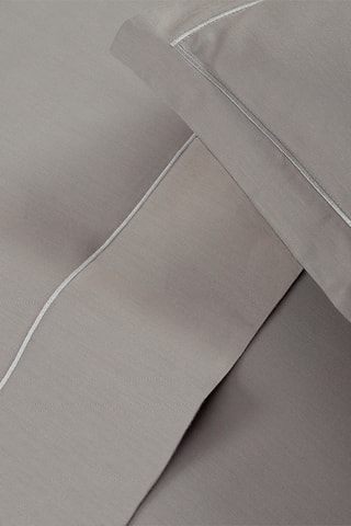 Parure de draps en satin de coton Uni - 80 fils/cm² - Taupe