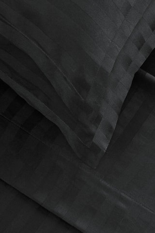 Parure de draps en satin de coton - 80 fils/cm² - Noir