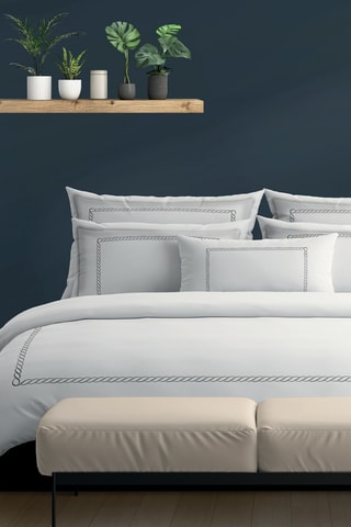 2 taies d'oreiller en satin de coton Eclat de soie - 80 fils/cm² - Gris