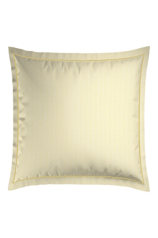 2 taies d'oreiller en satin de coton Fleurs d'été - 80 fils/cm² - Blanc et jaune