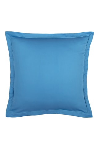 2 taies d'oreiller en percale de coton Uni - 80 fils/cm² - Bleu