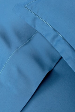 2 taies d'oreiller en percale de coton Uni - 80 fils/cm² - Bleu