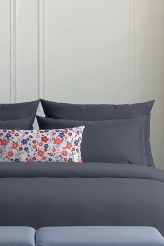 2 taies d'oreiller en satin de coton Uni - 80 fils/cm² - Bleu