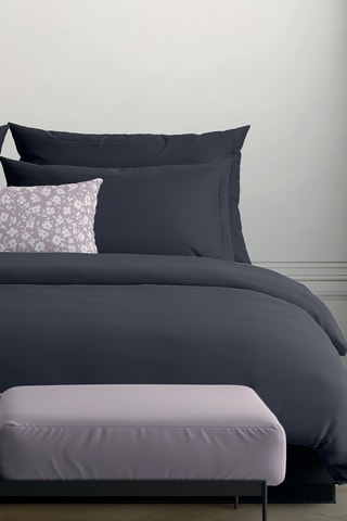 2 taies d'oreiller en satin de coton Uni - 80 fils/cm² - Bleu